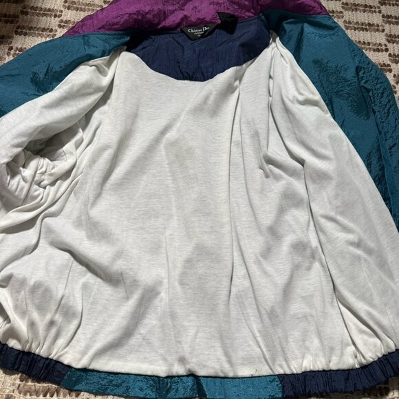 VTG Christian Dior Monsieur Mens XL Windbreaker Track Jacket 90s Color block - Picture 9 of 10